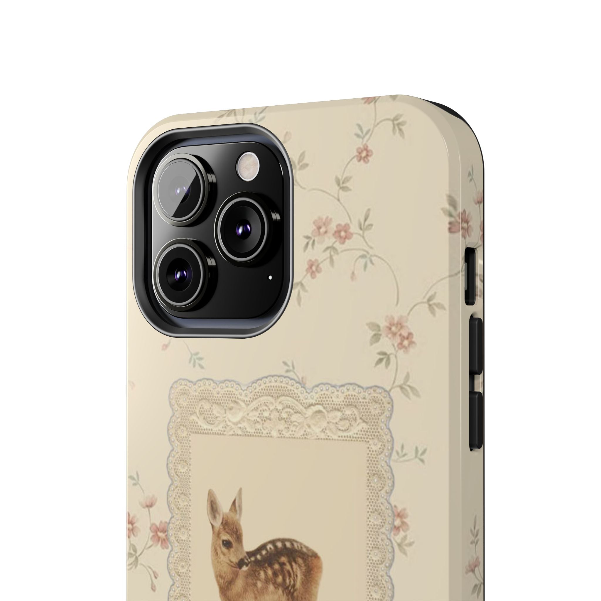 Visionary Floral Fawn Iphone Case - Protective Tough Case