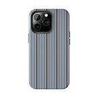 Visionary Blue Pinstripe Iphone Case - Protective Tough Case