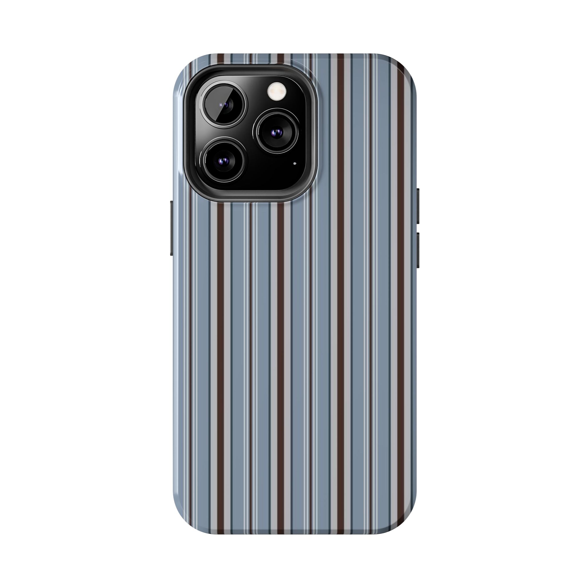 Visionary Blue Pinstripe Iphone Case - Protective Tough Case