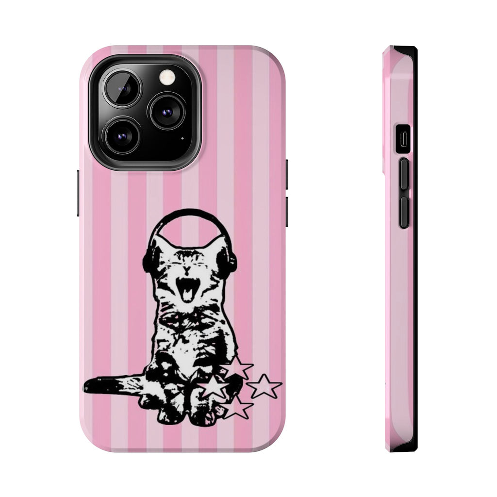 Visionary Crazed Cat Iphone Case - Protective Tough Case