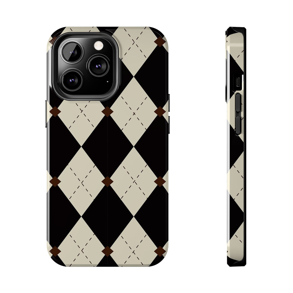 Visionary Classy Checkered Iphone Case - Protective Tough Case