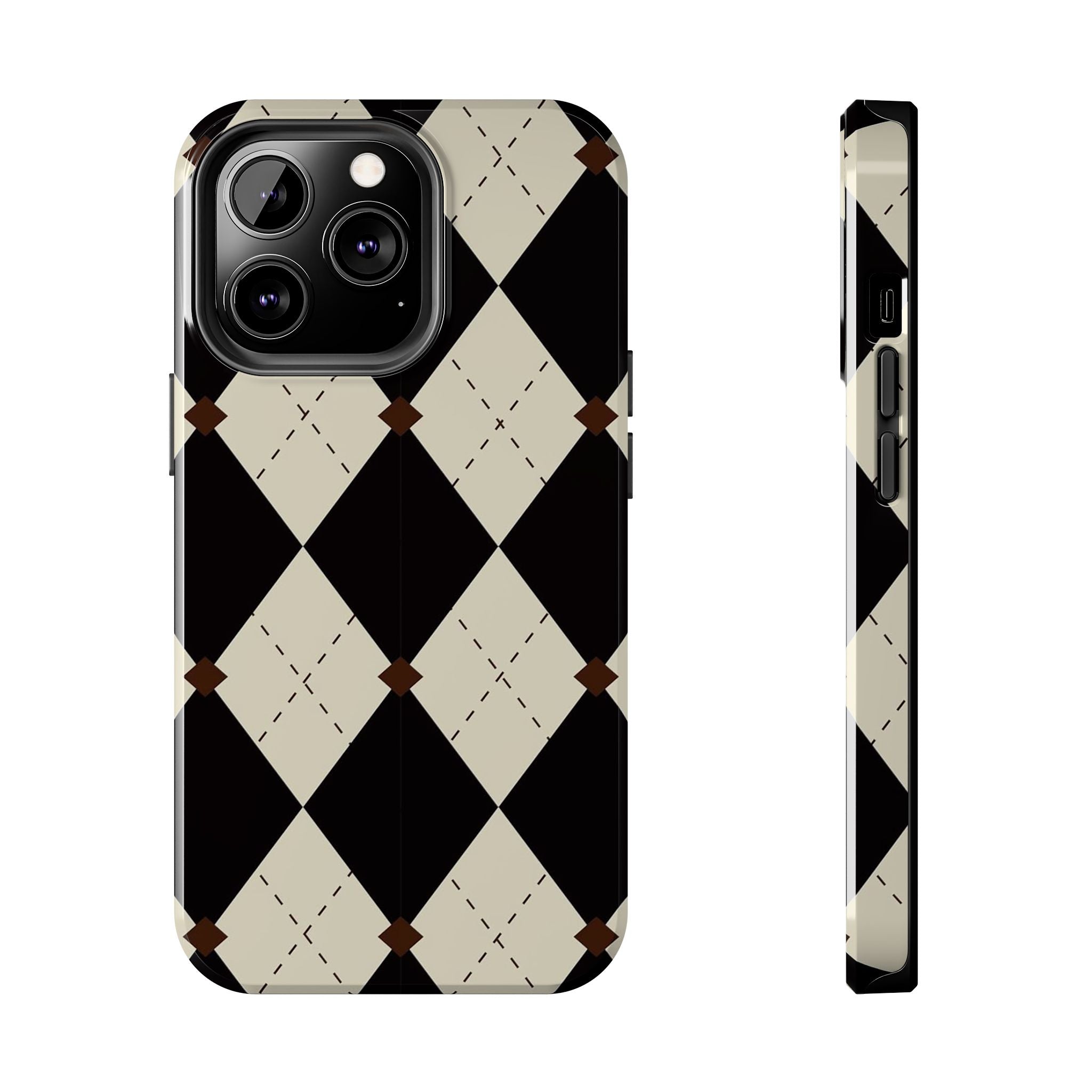 Visionary Classy Checkered Iphone Case - Protective Tough Case