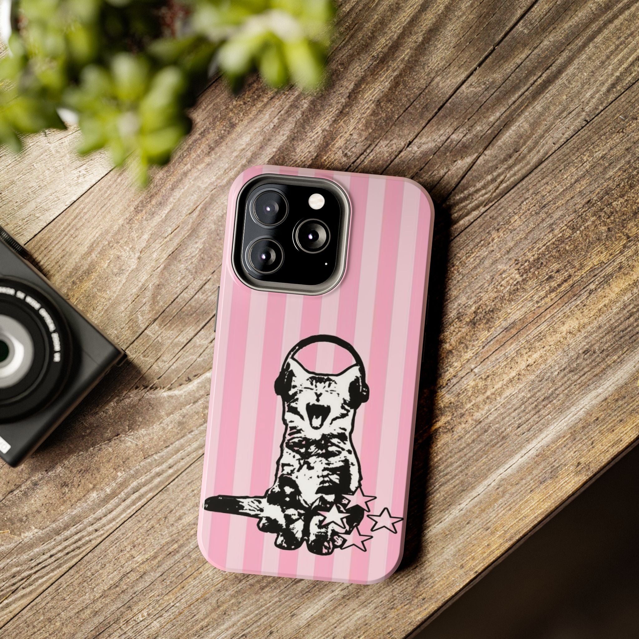 Visionary Crazed Cat Iphone Case - Protective Tough Case