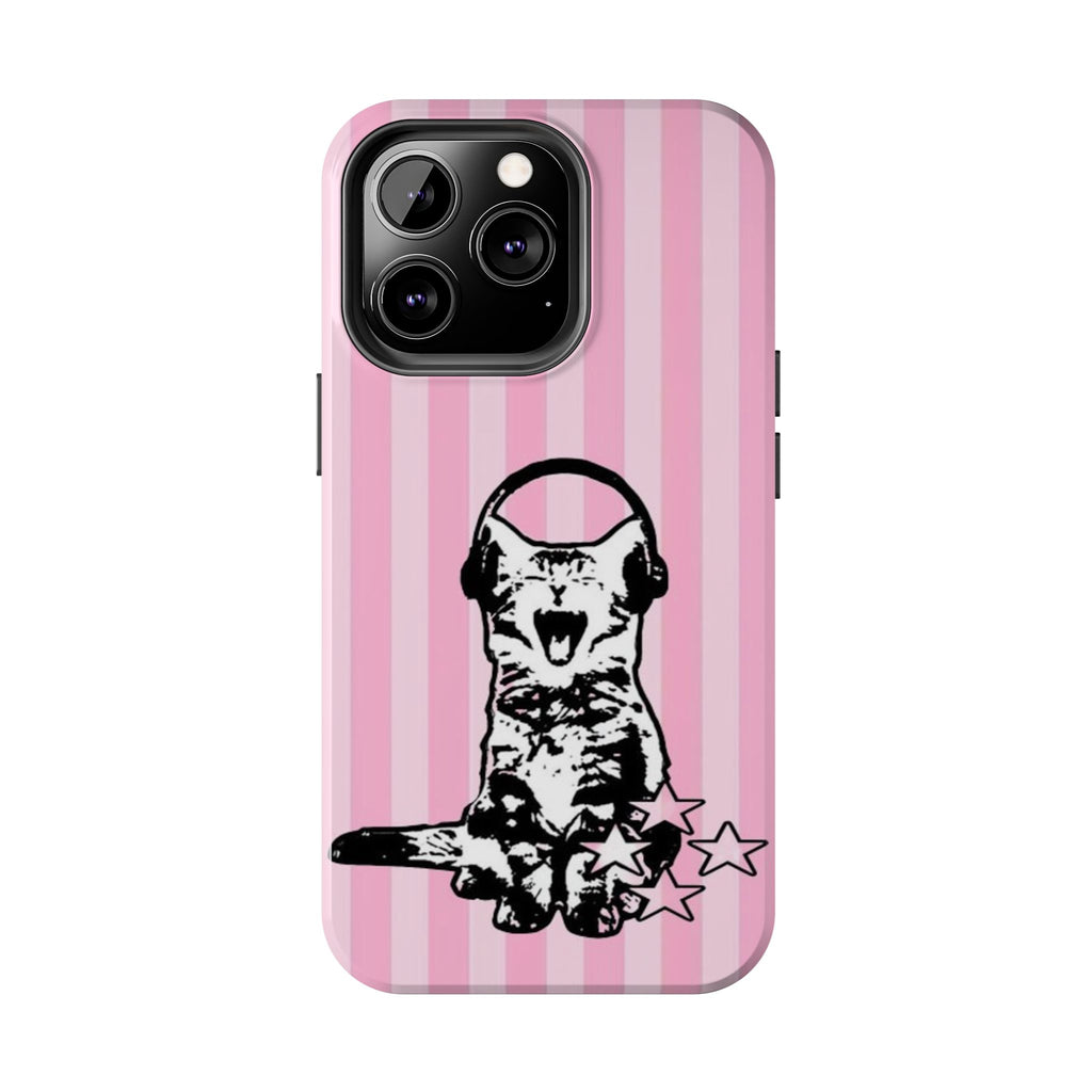 Visionary Crazed Cat Iphone Case - Protective Tough Case