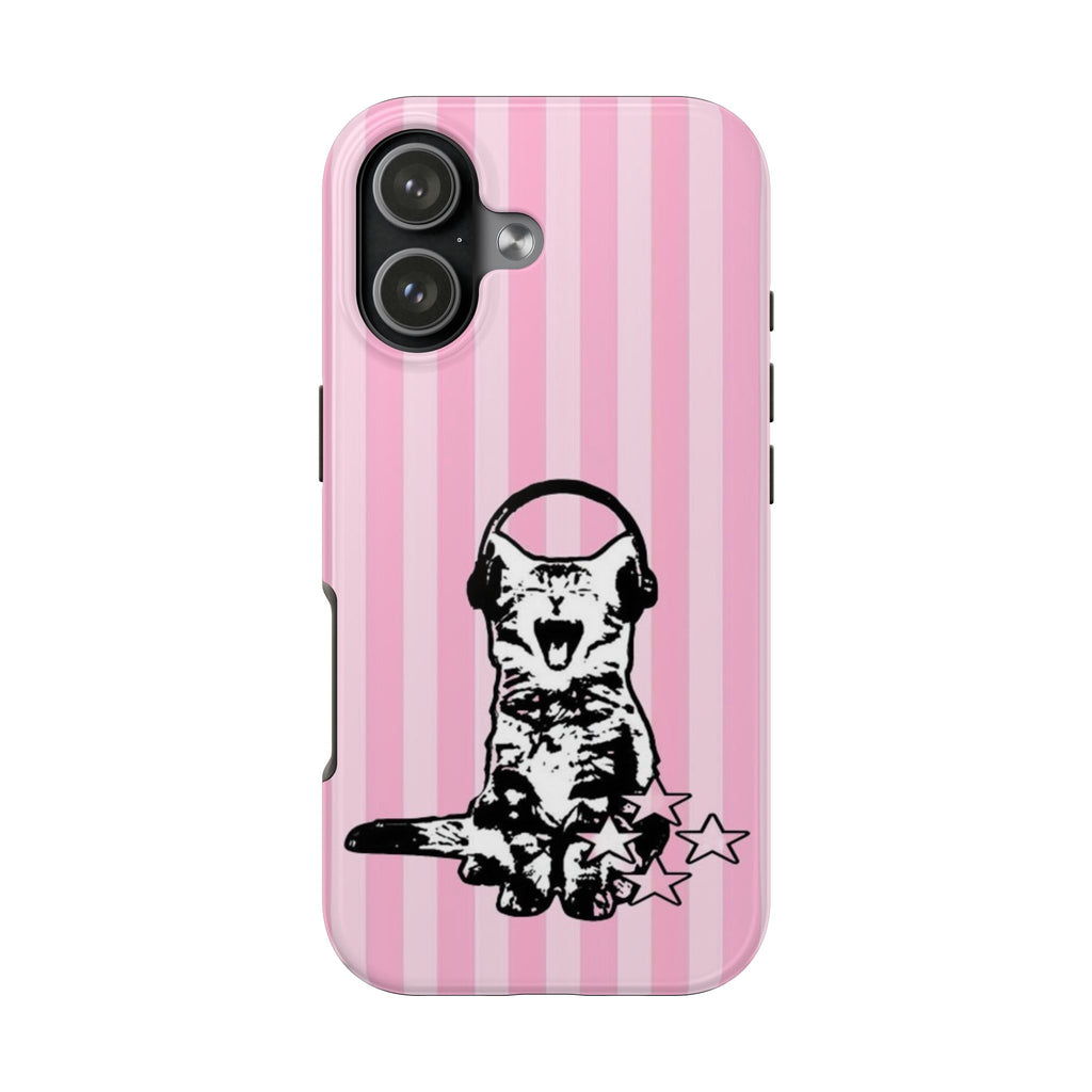 Visionary Crazed Cat Iphone Case - Protective Tough Case