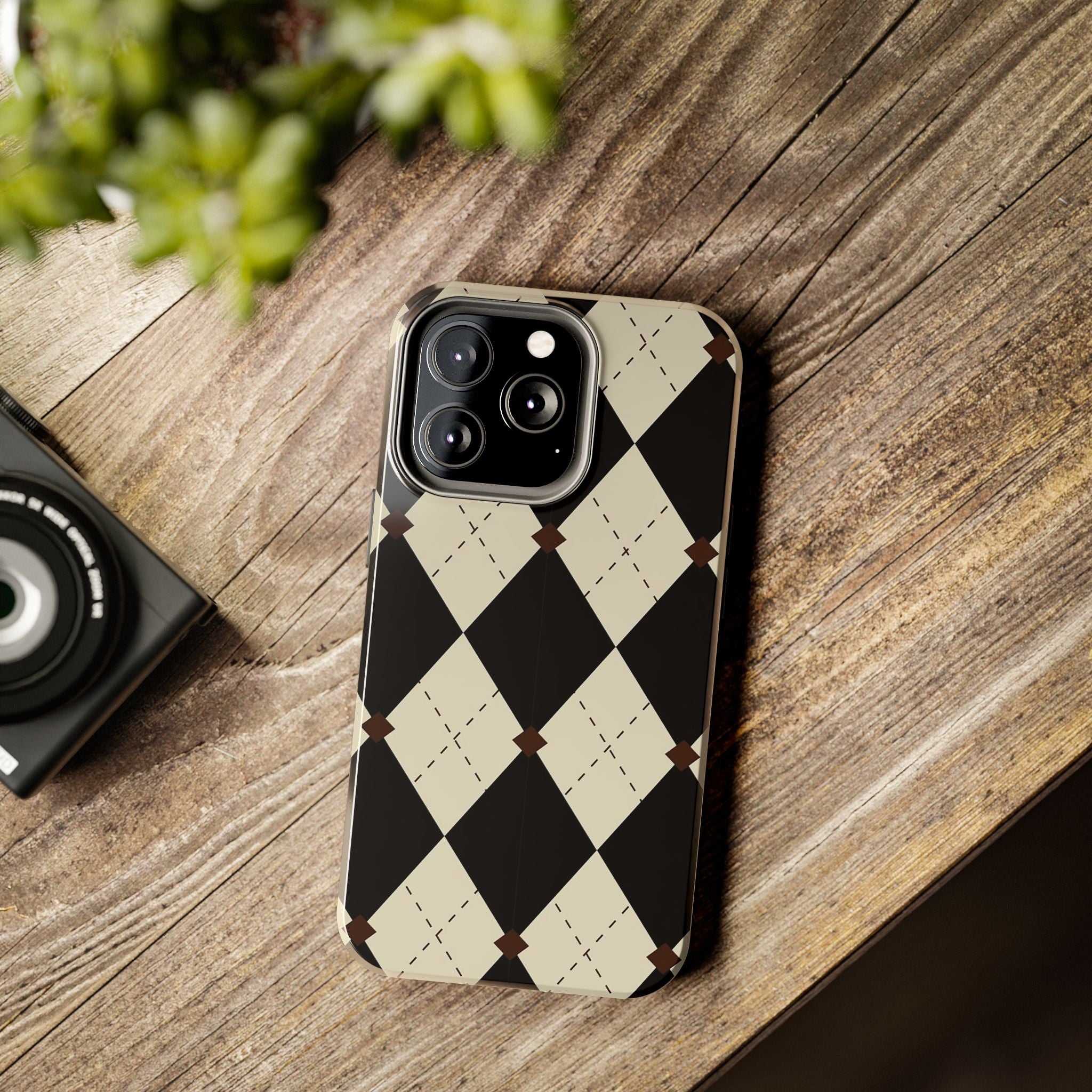 Visionary Classy Checkered Iphone Case - Protective Tough Case