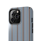 Visionary Blue Pinstripe Iphone Case - Protective Tough Case