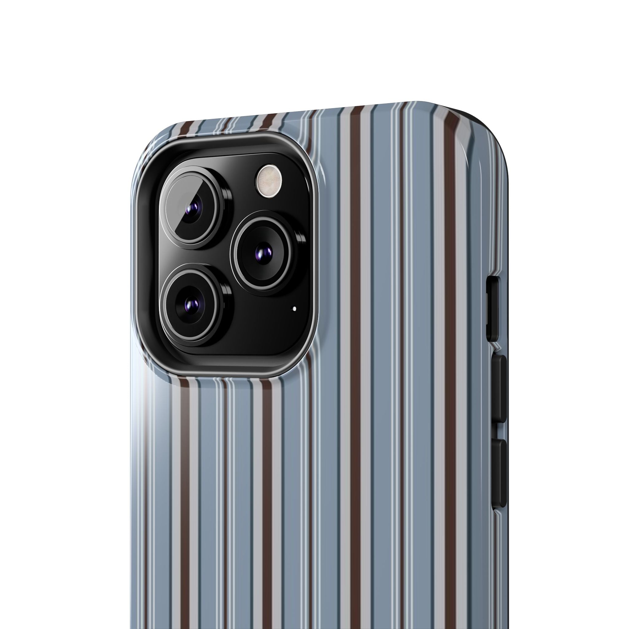 Visionary Blue Pinstripe Iphone Case - Protective Tough Case