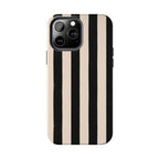 Visionary B&W Striped Iphone Case - Protective Tough Case