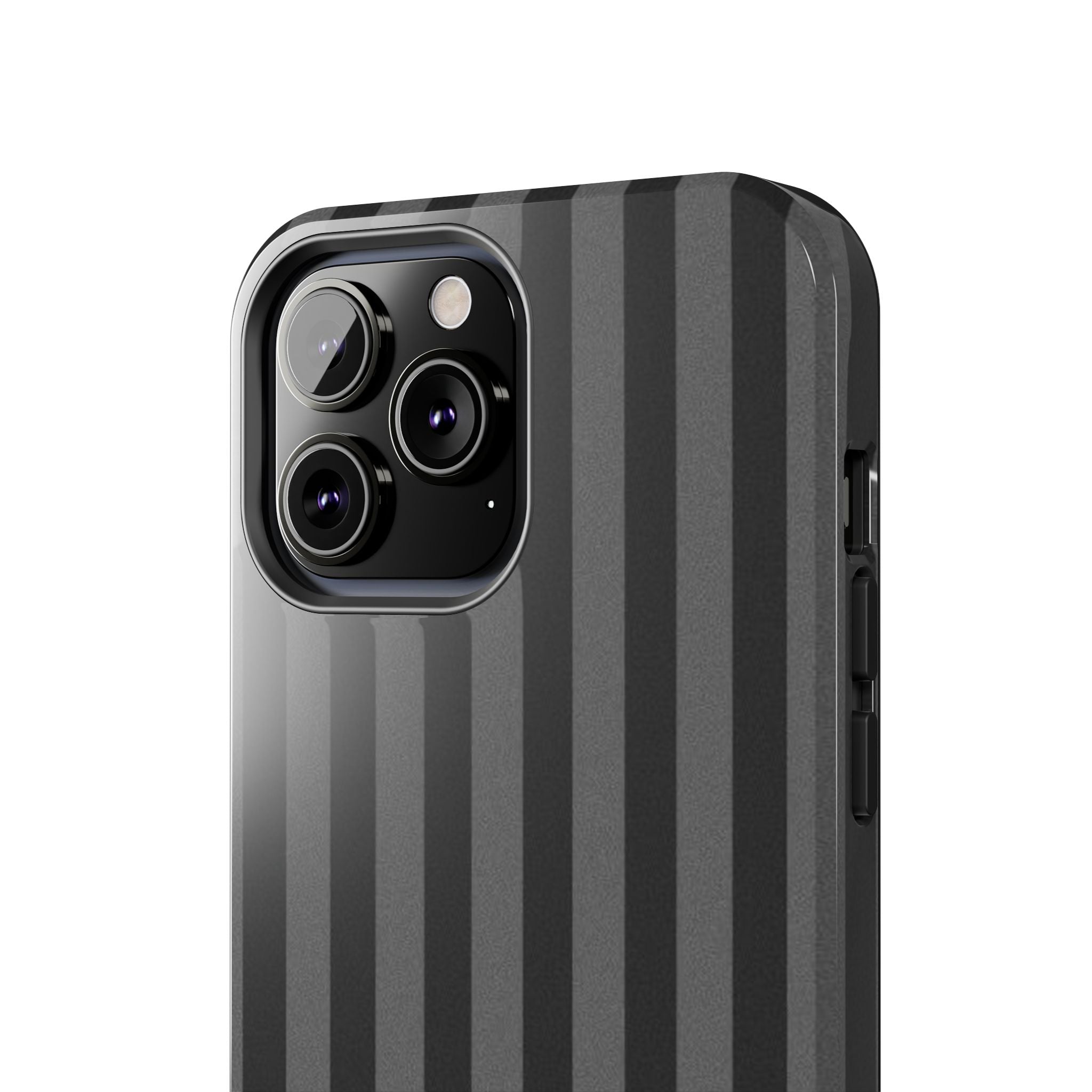 Visionary Black and Grey Striped Iphone Case - Protective Tough Case