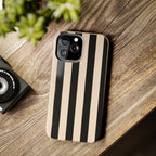 Visionary B&W Striped Iphone Case - Protective Tough Case