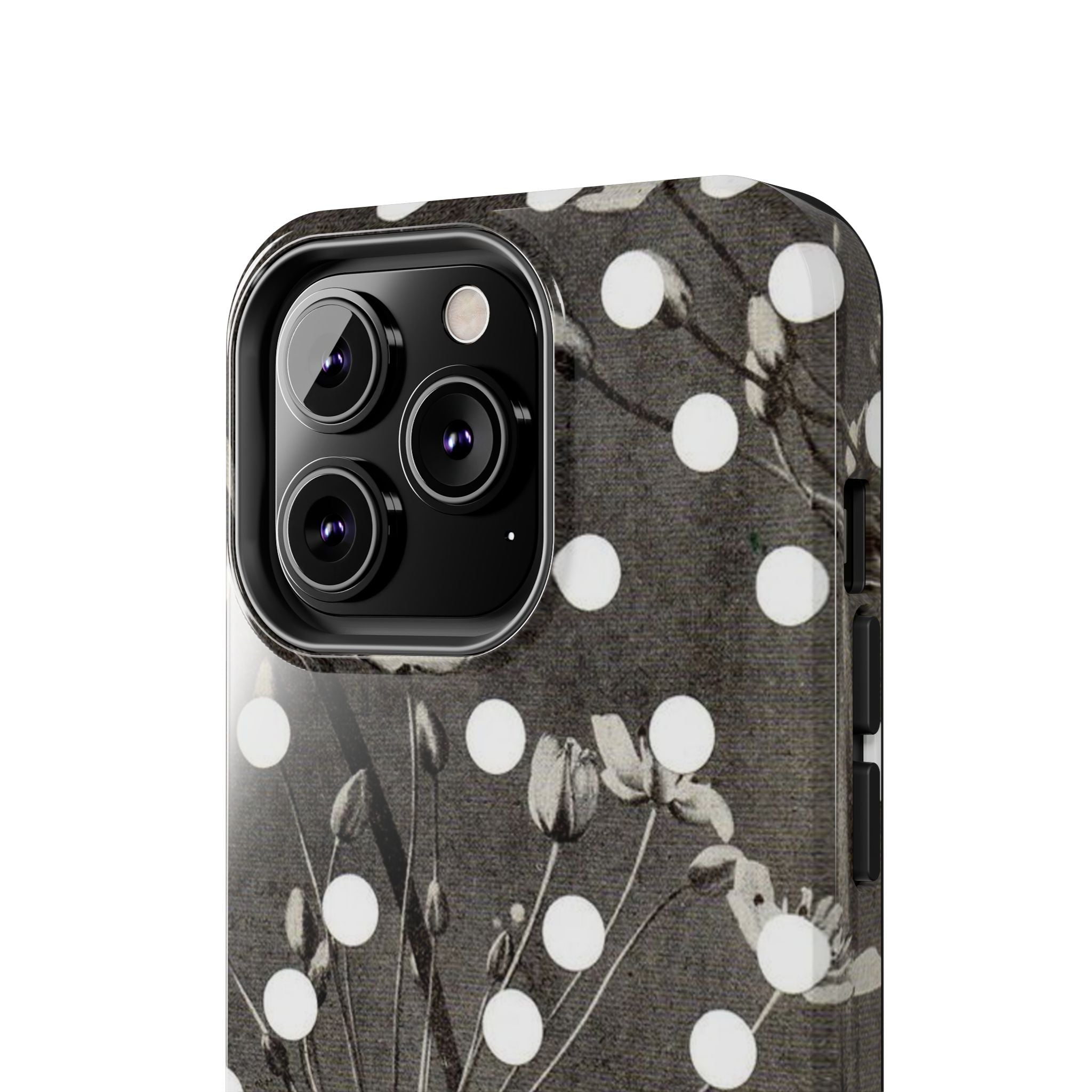 Visionary Noir Flora Iphone Case - Protective Tough Case