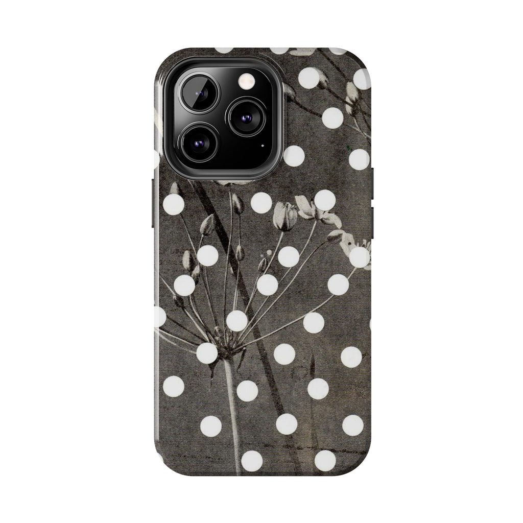 Visionary Noir Flora Iphone Case - Protective Tough Case