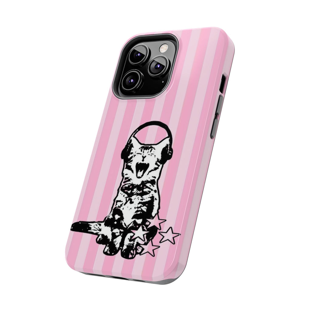 Visionary Crazed Cat Iphone Case - Protective Tough Case