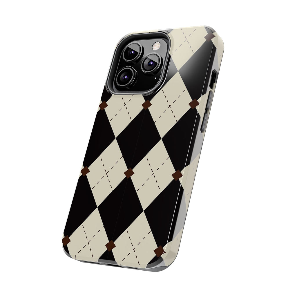 Visionary Classy Checkered Iphone Case - Protective Tough Case