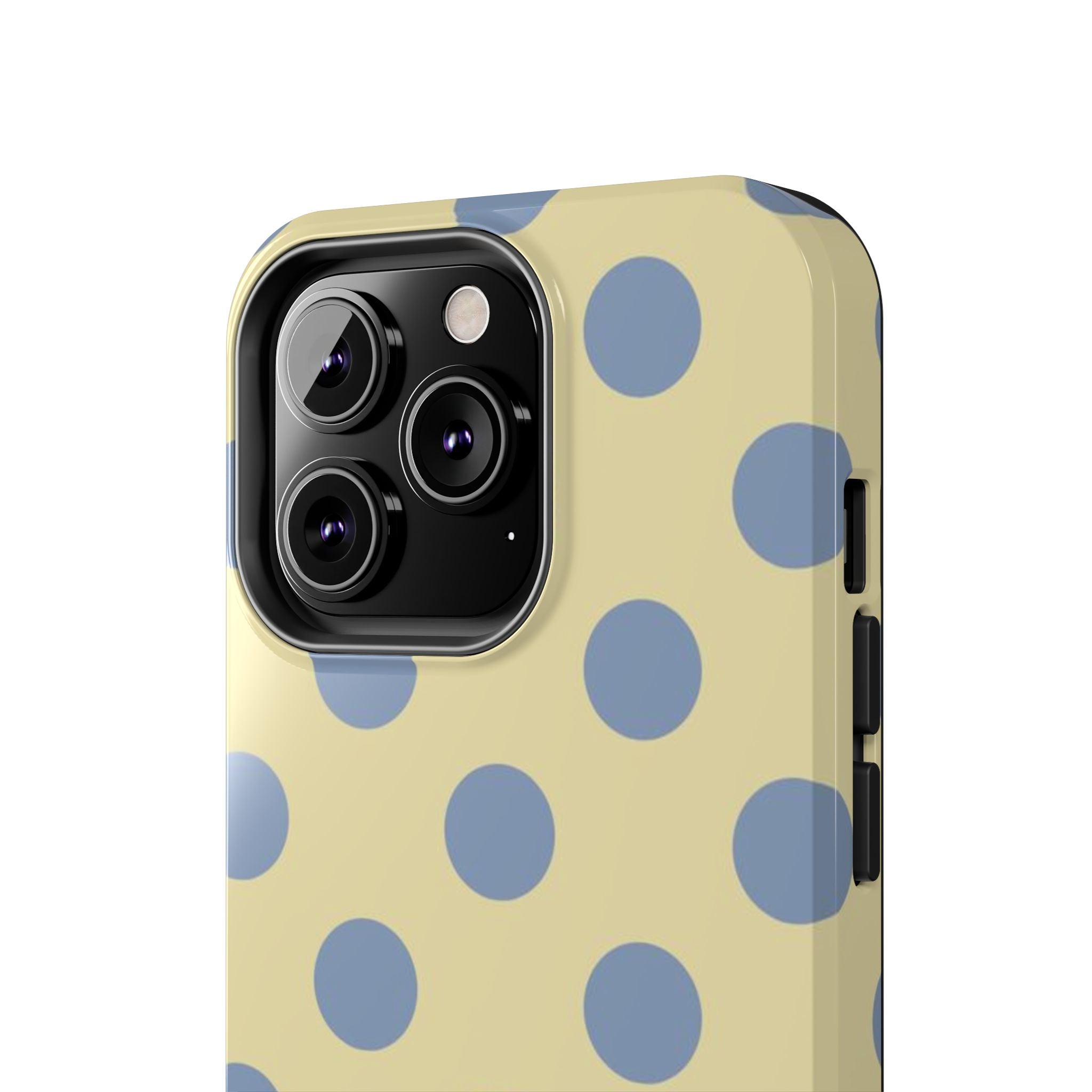 Visionary Yellow & Blue Polka Dot Iphone Case - Protective Tough Case
